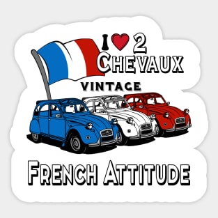 I Love 2 Chevaux Sticker